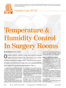 Temperature and Humidity Control in Surgery Rooms