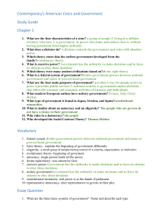 Canvas Govt Study Guide Chapter 1