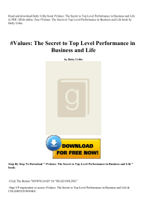 textbook$@@ #Values The Secret to Top Level Performance in Business and Life ^^Full_Books^^
