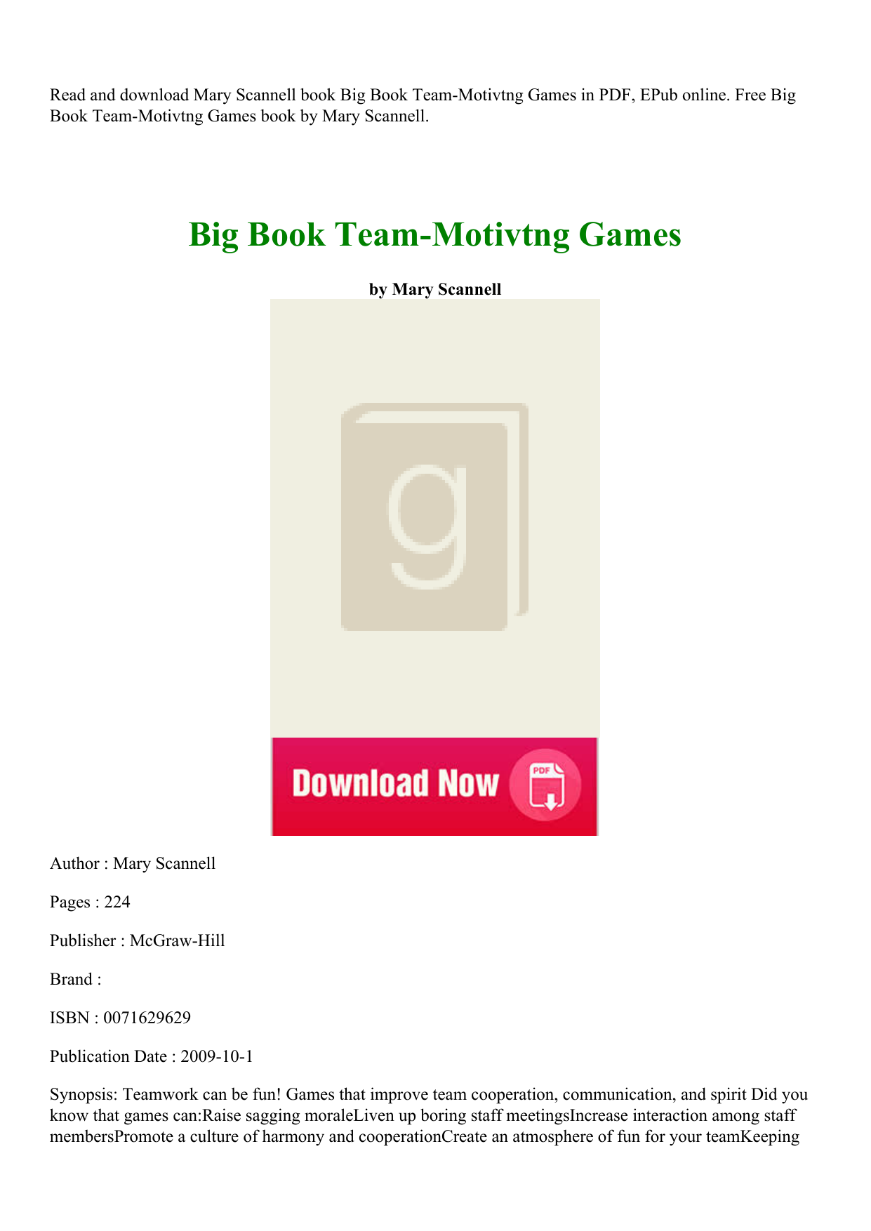 The big book of team building games pdf