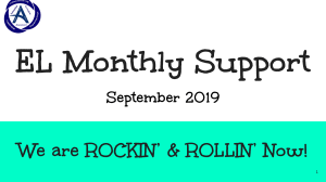 September Monthly Support