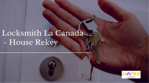 Locksmith La Canada - House Rekey - PDF