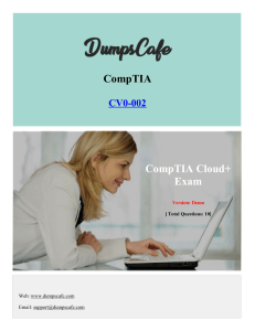 DumpsCafe CompTIA-CV0-002 Free Demo