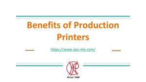 Benefits of Production Printers