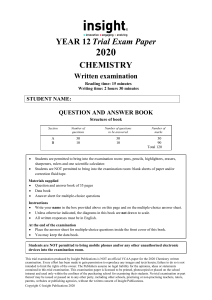 Insight Chemistry 2020 Units 3&4 Trial Exam revisedSD2020