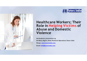 Healthcare Workers & Domestic Abuse: A Presentation