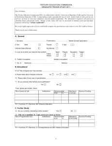 Tracer Study Questionnaire