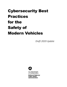 Vehicle Cybersecurity Best Practices