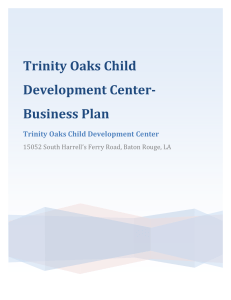 trinity oaks business plan Great