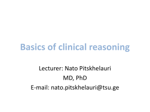 Basics of clinical reasoning