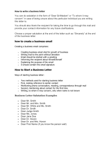 How to write a business letter