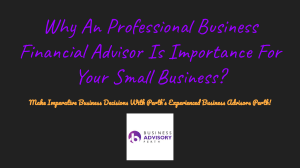 Why An Professional Business Financial Advisor Is Importance For Your Small Business 