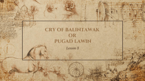 Group 7 and 8 - The Cry of Balintawak or Pugad Lawin