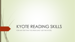 6 KYOTE READING SKILLS