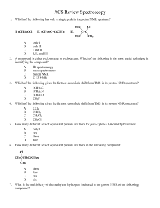 Spectroscopy Test: NMR, IR, UV-Vis, Mass Spec