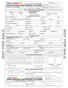 Postal ID Application Form