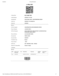 E-Way Bill System BIL NO 025