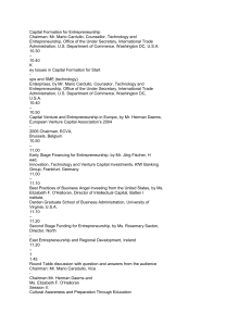 Entrepreneurship & Capital Formation Conference Program