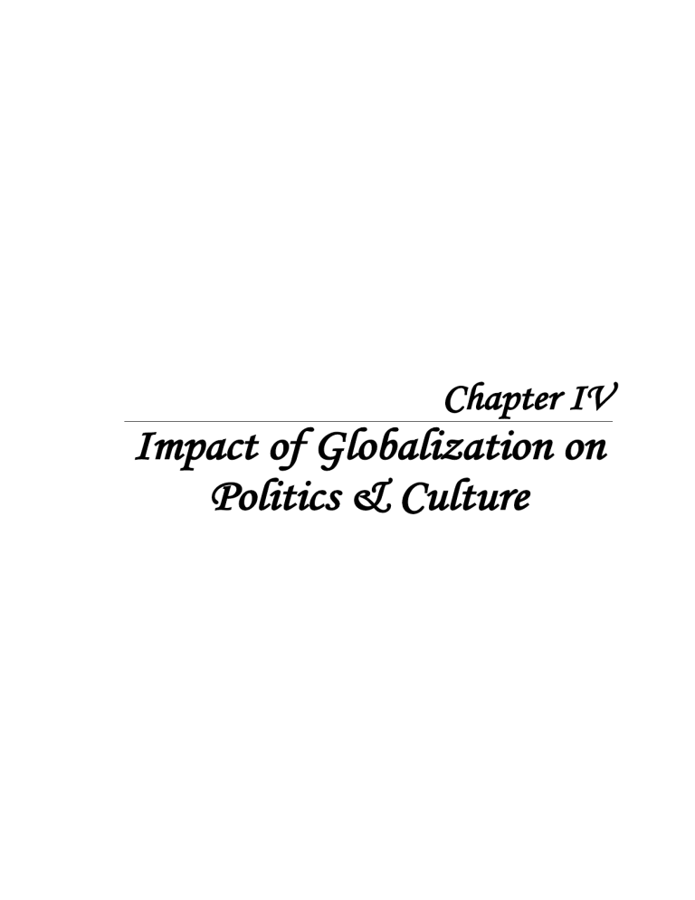 Chapter 4 Globalisation