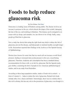 Foods to help reduce glaucoma risk