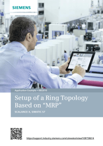 Siemens Setup of a Ring Topology based on "MRP"