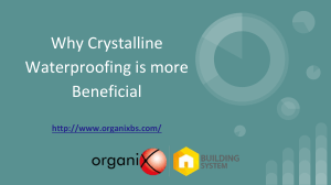 Why Crystalline Waterproofing is more Beneficial
