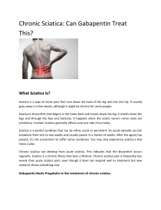 Chronic Sciatica - Can Gabapentin Treat This