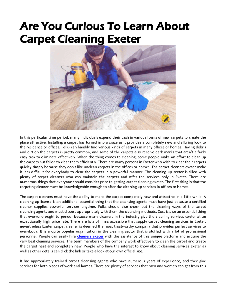 carpet cleaning services