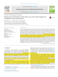 beyond price mechanism how much can service help manage the competition from gray market