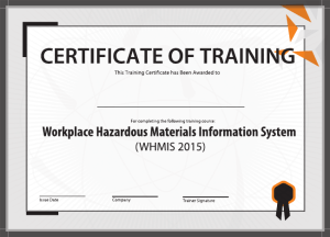 WHMIS 2015 Certificate (Static)