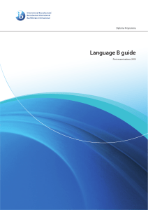  Language B Curriculum Guide