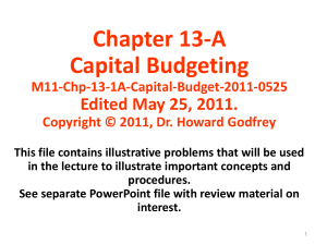 Capital Budgeting: NPV, IRR, Payback - Presentation