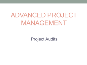 APMC11 L 8 - Project Audit