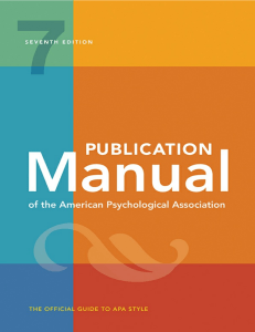American Psychological Association - Publication Manual Of The American Psychological Association-American Psychological Association (2019)