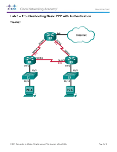 Lab 8 - Troubleshooting Basic PPP with Authentication(2)