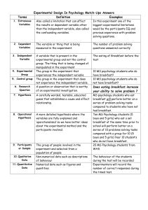 Research methods Match