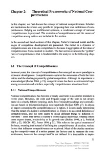 [9783631751138 - National Competitiveness of Vietnam  Determinants, Emerging Key Issues and Recommendations] Chapter 2  Theoretical Frameworks of National Competitiveness