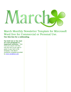 march-newsletter-template
