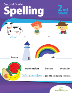 Spelling words 2nd grade