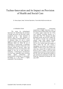 Techno-Innovation and its Impact on Provision of Health and Social Care  pdf