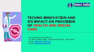 Techno-Innovation and its Impact on Provision of Health and Social Care  (1)