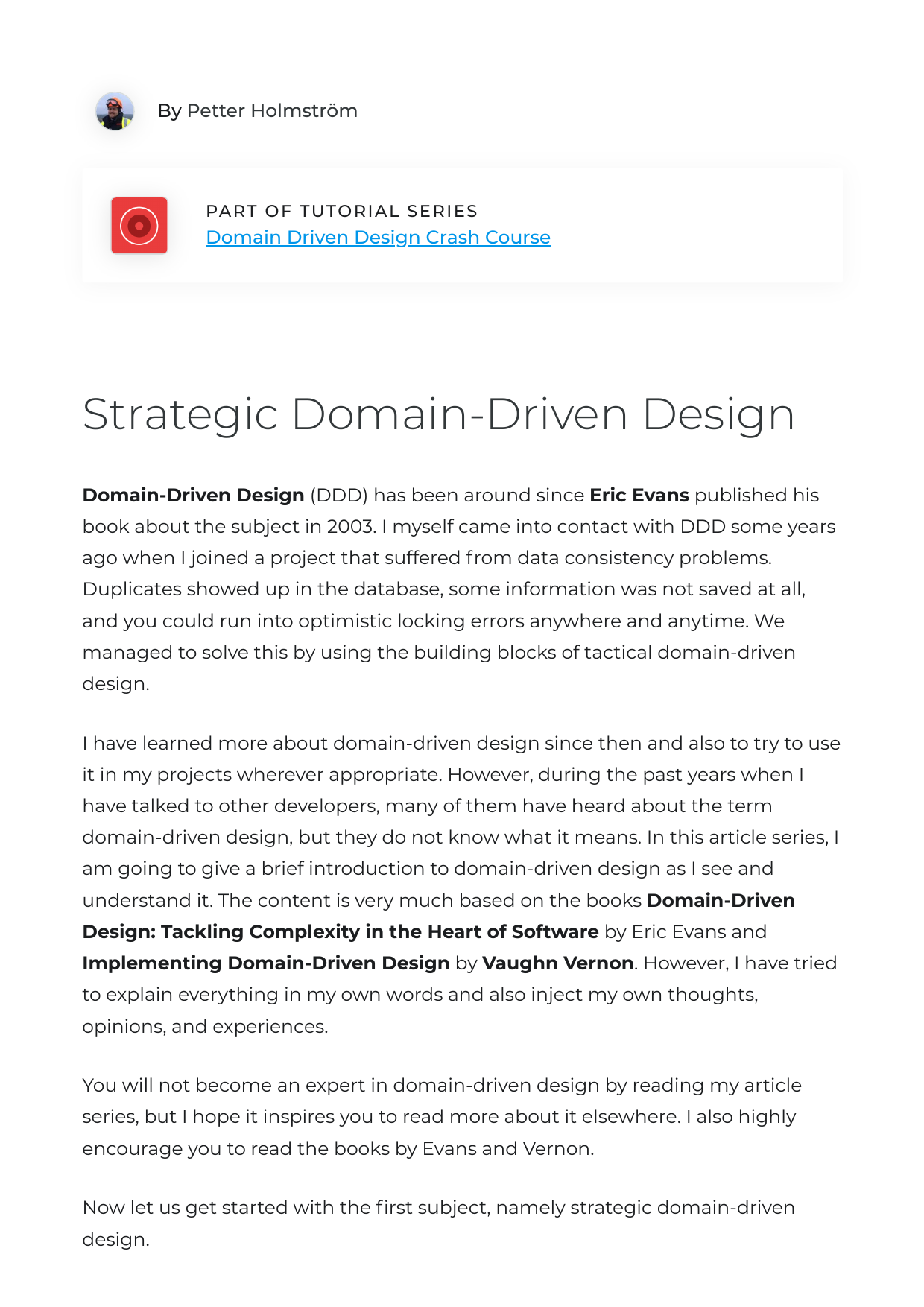 domain driven design course