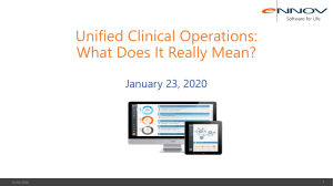 Unified Clinical Operations: What Does It Really Mean?