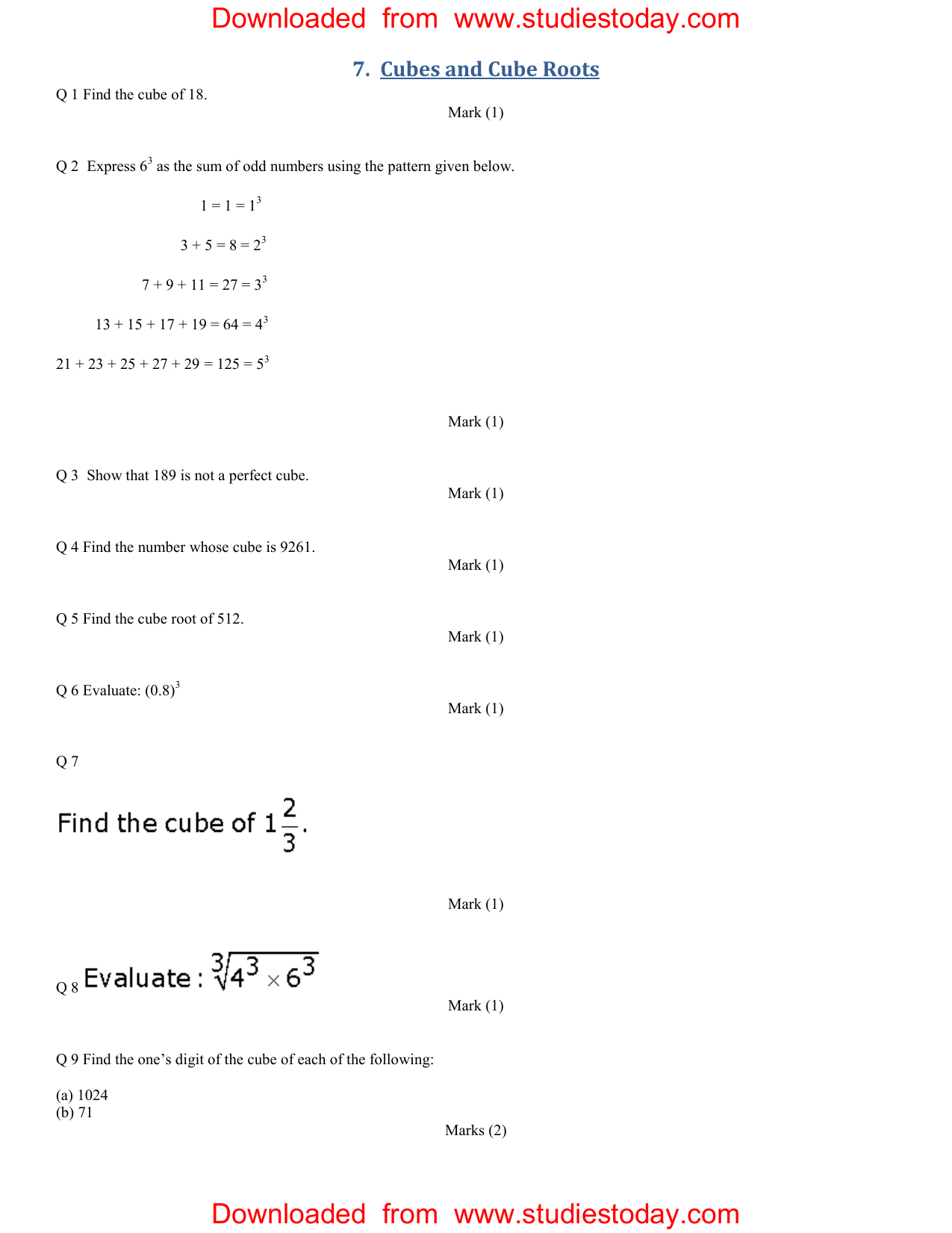 Cubes and Cube Roots Worksheet 20 Pertaining To Square And Cube Roots Worksheet