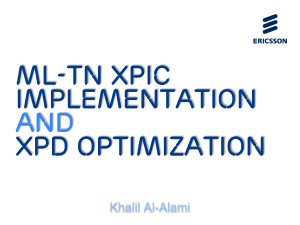 ML TN Xpic implementation and xpd Optimi