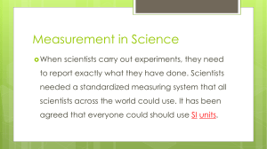 Measurement in Science