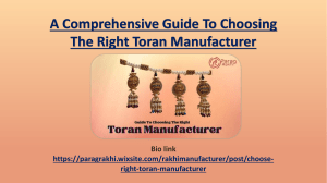 Complete Guide To Choose Toran Manufacturer