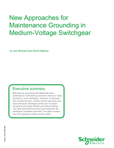 New Approaches for Maintenance Grounding in Medium-Voltage Switchgear