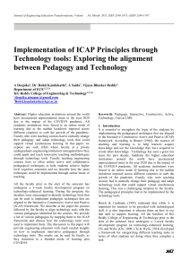 Technology & Pedagogy with ICAP submitted for the first time