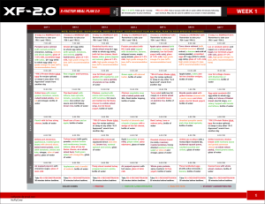 X-Factor 2.0 Meal Plan 12W Month 1 Ink Saver